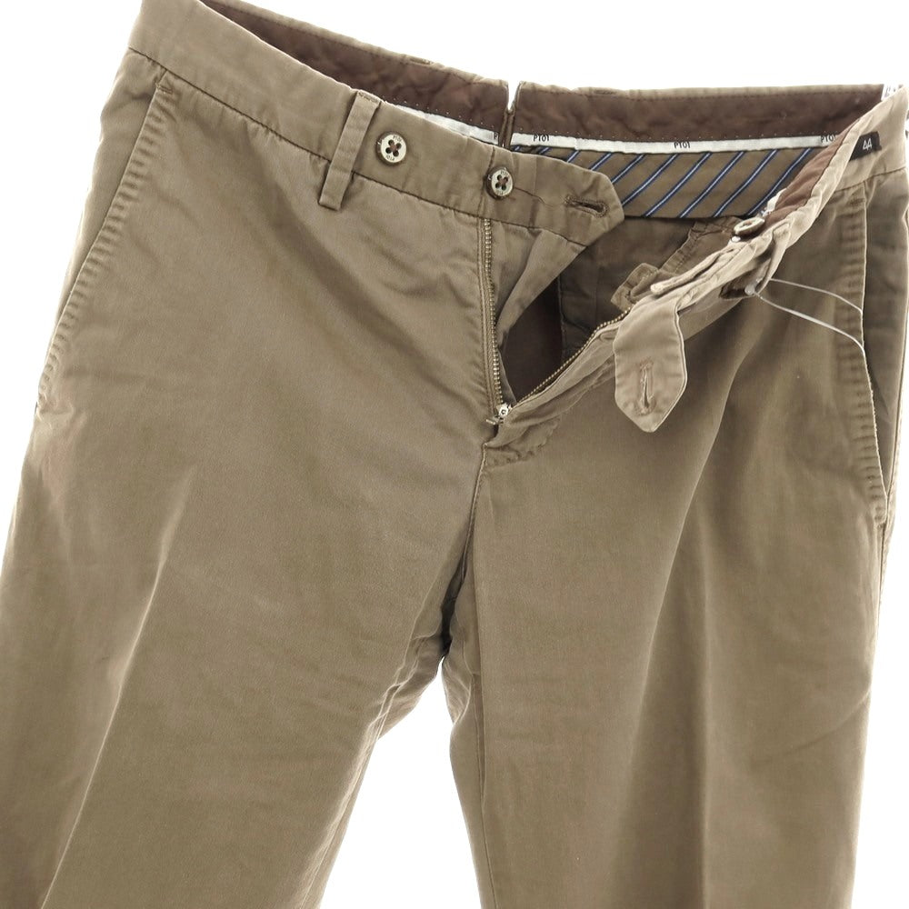 【中古】ピーティーゼロウーノ PT01 コットンポリウレタン カジュアルスラックスパンツ ブラウン【サイズ44】【 状態ランクC 】【 メンズ 】