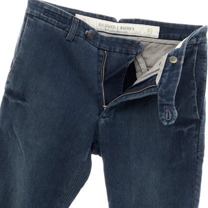 【中古】リチャード ジェイ ブラウン RICHARD J BROWN Singapore ストレッチ コットンポリエステル カジュアルスラックスパンツ ネイビー【サイズ30】【 状態ランクC 】【 メンズ 】