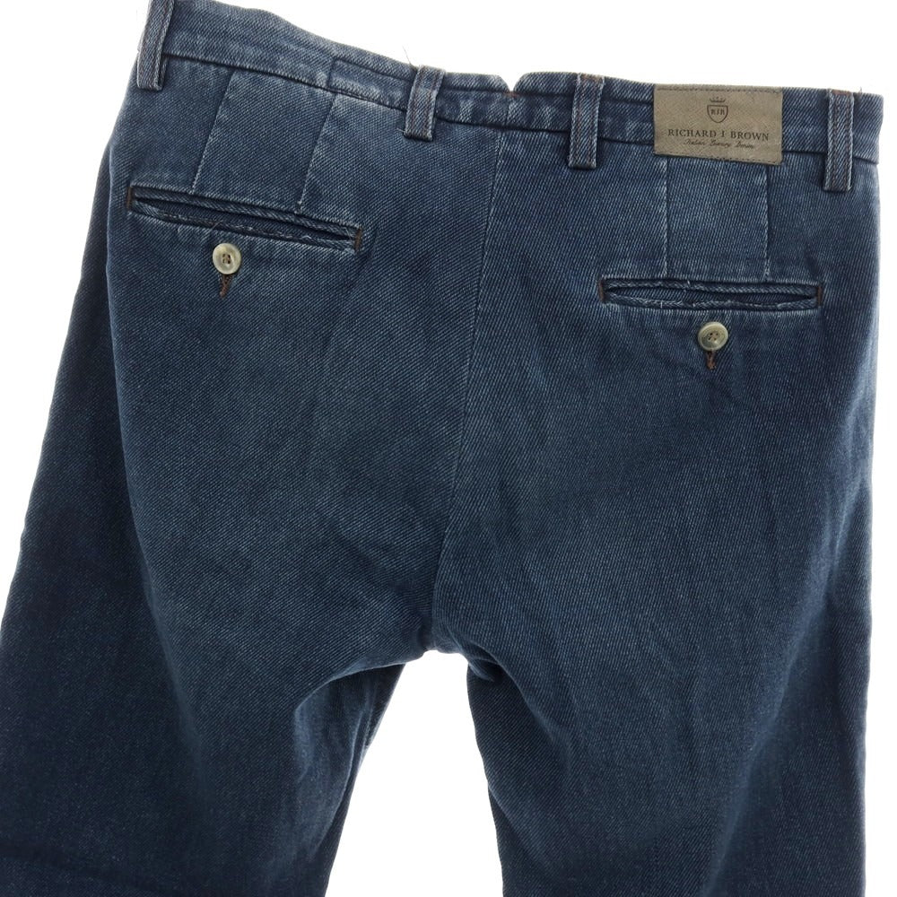 【中古】リチャード ジェイ ブラウン RICHARD J BROWN Singapore ストレッチ コットンポリエステル カジュアルスラックスパンツ ネイビー【サイズ30】【 状態ランクC 】【 メンズ 】