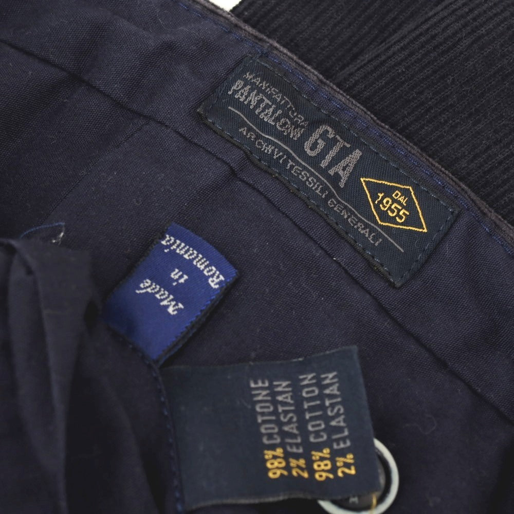 【中古】ジーティーアー G.T.A ストレッチ コットン 細畝 コーデュロイパンツ ネイビー【サイズ44】【 状態ランクC 】【 メンズ 】[BPD]