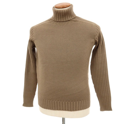 【中古】グランサッソ GRAN SASSO ミドルゲージ ウール タートルネック プルオーバーニット ブラウン【 48 】【 状態ランクA 】【 メンズ 】
