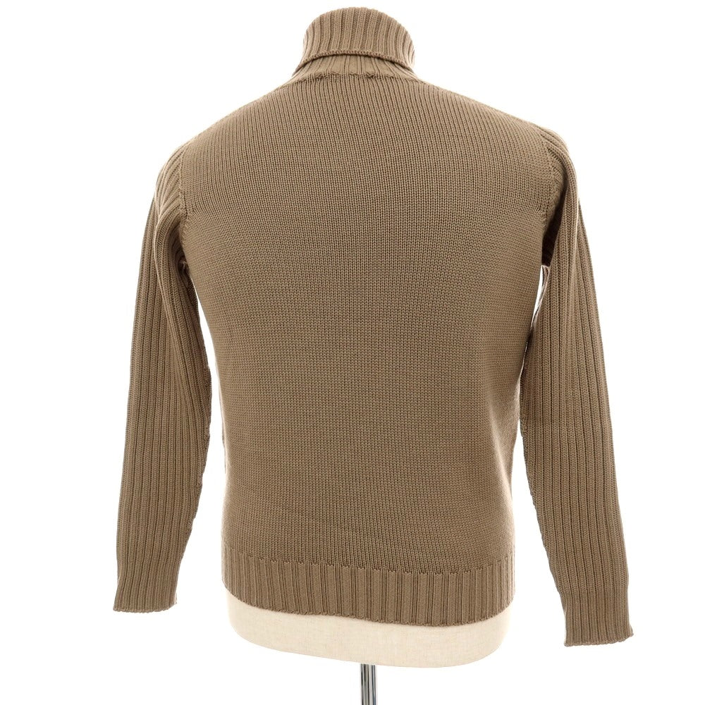 【中古】グランサッソ GRAN SASSO ミドルゲージ ウール タートルネック プルオーバーニット ブラウン【 48 】【 状態ランクA 】【 メンズ 】