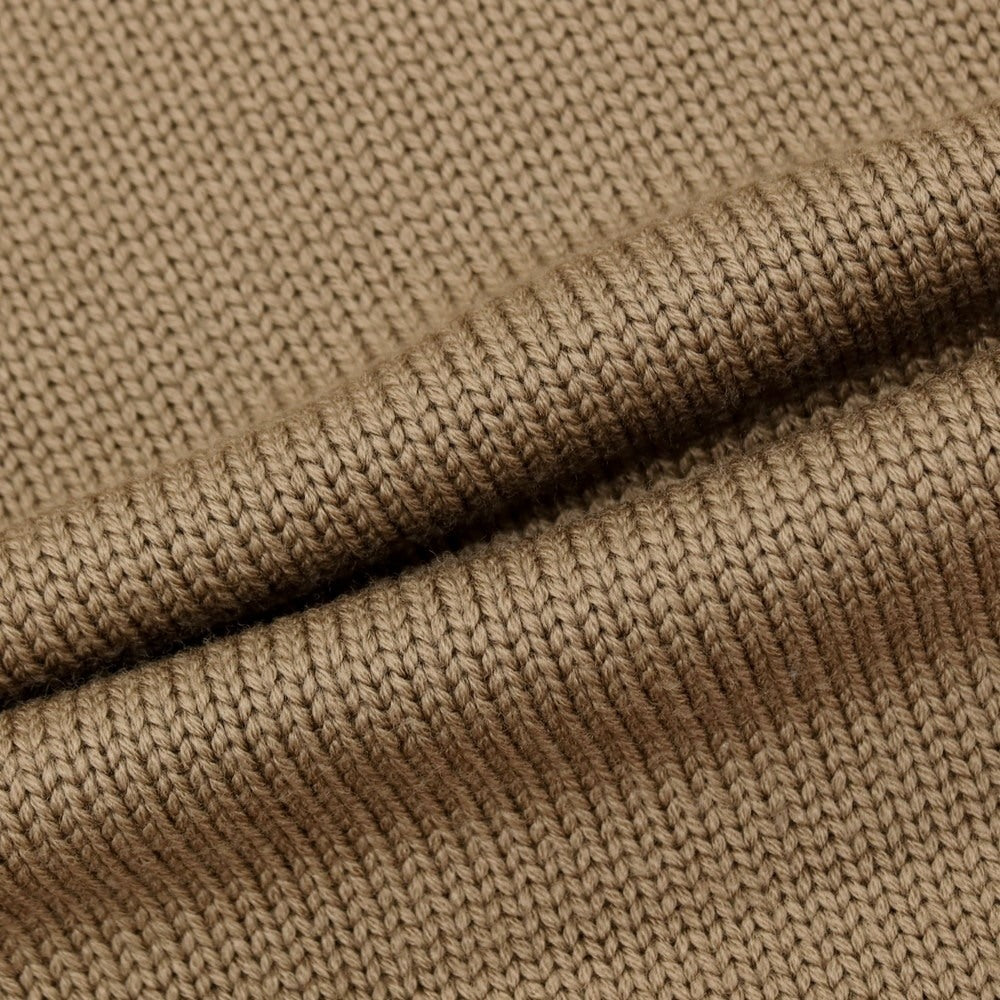 【中古】グランサッソ GRAN SASSO ミドルゲージ ウール タートルネック プルオーバーニット ブラウン【 48 】【 状態ランクA 】【 メンズ 】