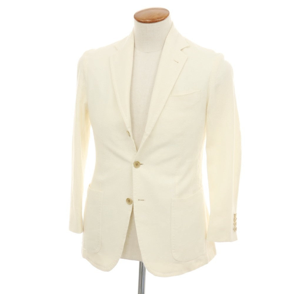 【中古】サルトリオ Sartorio ウールリネン テーラードジャケット アイボリー【サイズ46】【 状態ランクC 】【 メンズ 】
