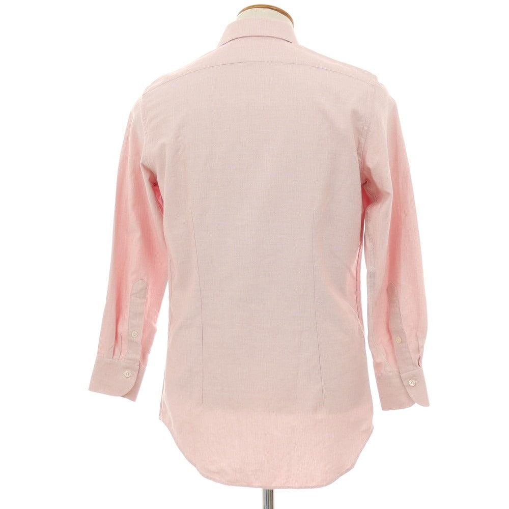 【中古】バグッタ Bagutta コットン セミワイドカラー ドレスシャツ ホワイトxレッド【 40 】【 状態ランクB 】【 メンズ 】