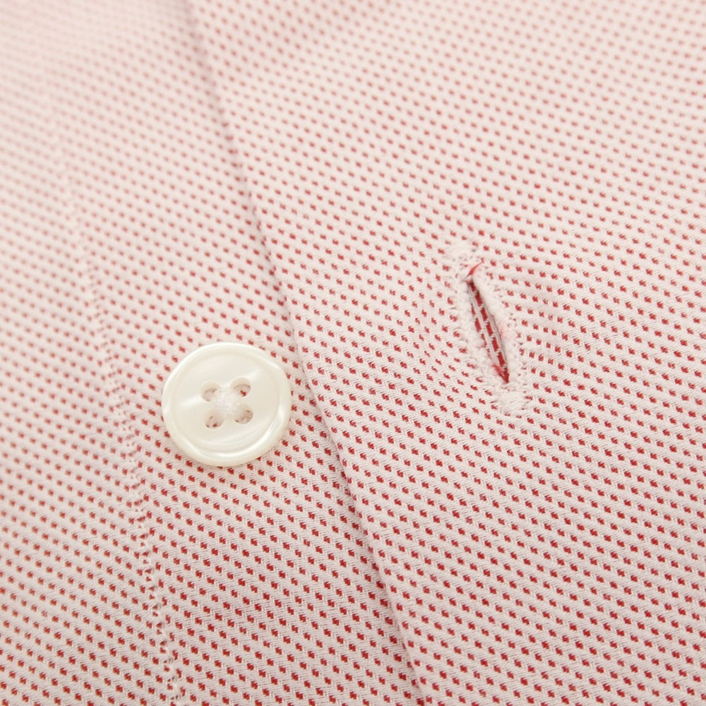 【中古】バグッタ Bagutta コットン セミワイドカラー ドレスシャツ ホワイトxレッド【 40 】【 状態ランクB 】【 メンズ 】