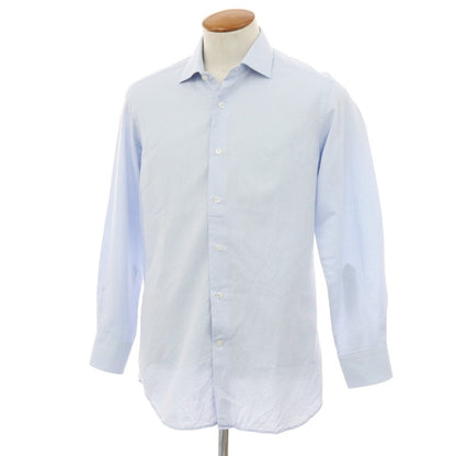 【中古】バグッタ Bagutta コットン セミワイドカラー ドレスシャツ ライトブルー【 40 】【 状態ランクB 】【 メンズ 】