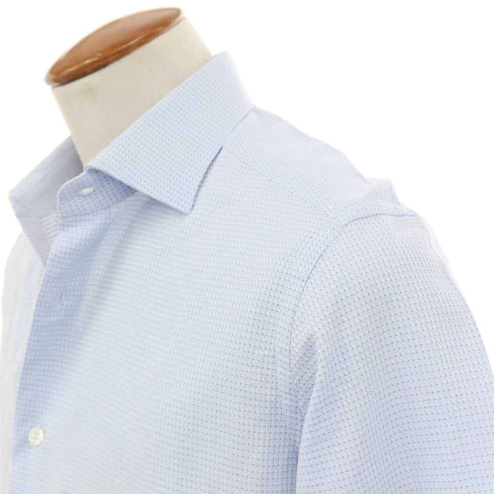 【中古】バグッタ Bagutta コットン セミワイドカラー ドレスシャツ ライトブルー【 40 】【 状態ランクB 】【 メンズ 】