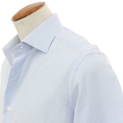 【中古】バグッタ Bagutta コットン セミワイドカラー ドレスシャツ ライトブルー【 40 】【 状態ランクB 】【 メンズ 】