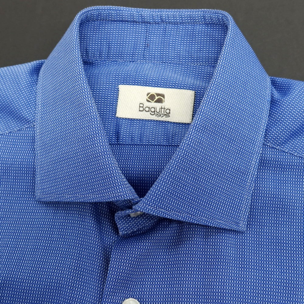 【中古】バグッタ Bagutta コットン ドレスシャツ ブルー【 40 】【 状態ランクB 】【 メンズ 】