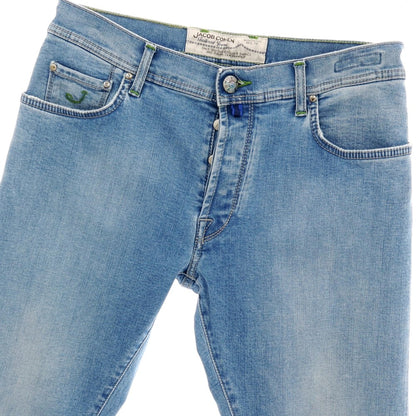 【中古】ヤコブコーエン JACOB COHEN PW656 ストレッチ コットンポリエステル デニムパンツ ジーンズ ライトブルー【 32 】【 状態ランクC 】【 メンズ 】