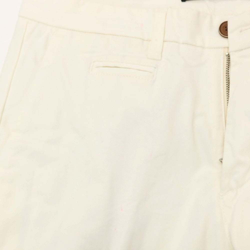 【中古】チープラス C+ ストレッチ コットン カジュアルスラックスパンツ ホワイト【サイズ31】【 状態ランクC 】【 メンズ 】