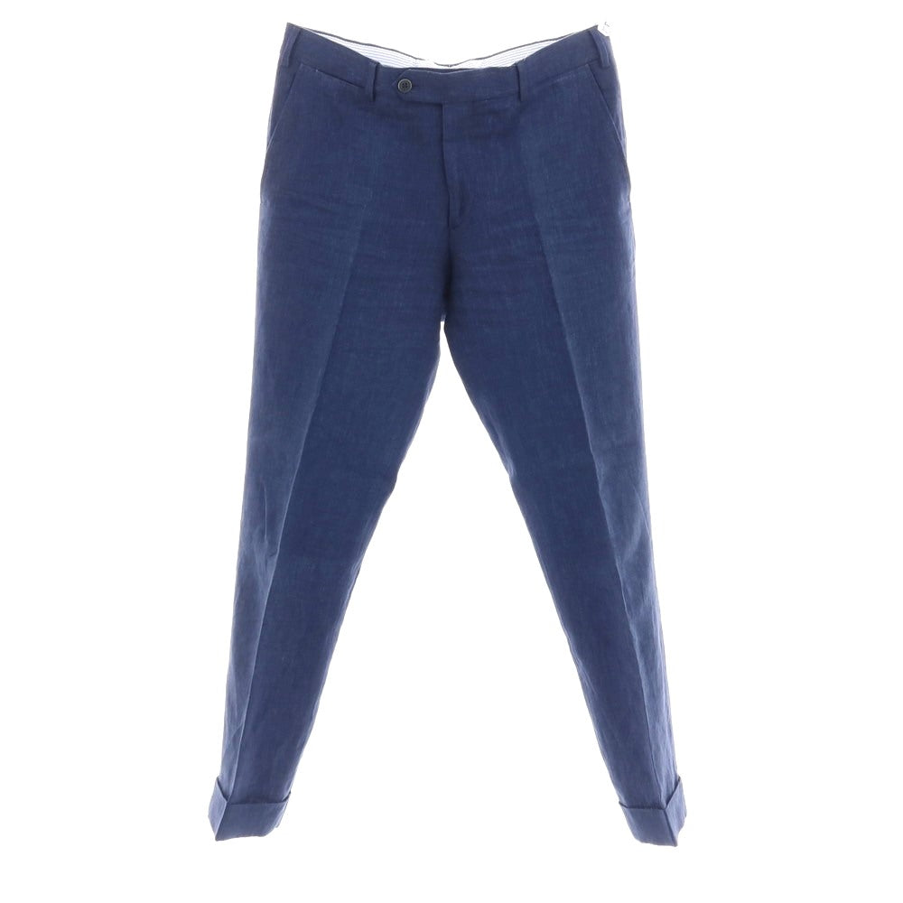 【中古】ファッソナブル Faconnable リネン カジュアルスラックスパンツ ネイビー【サイズ46】【 状態ランクB 】【 メンズ 】