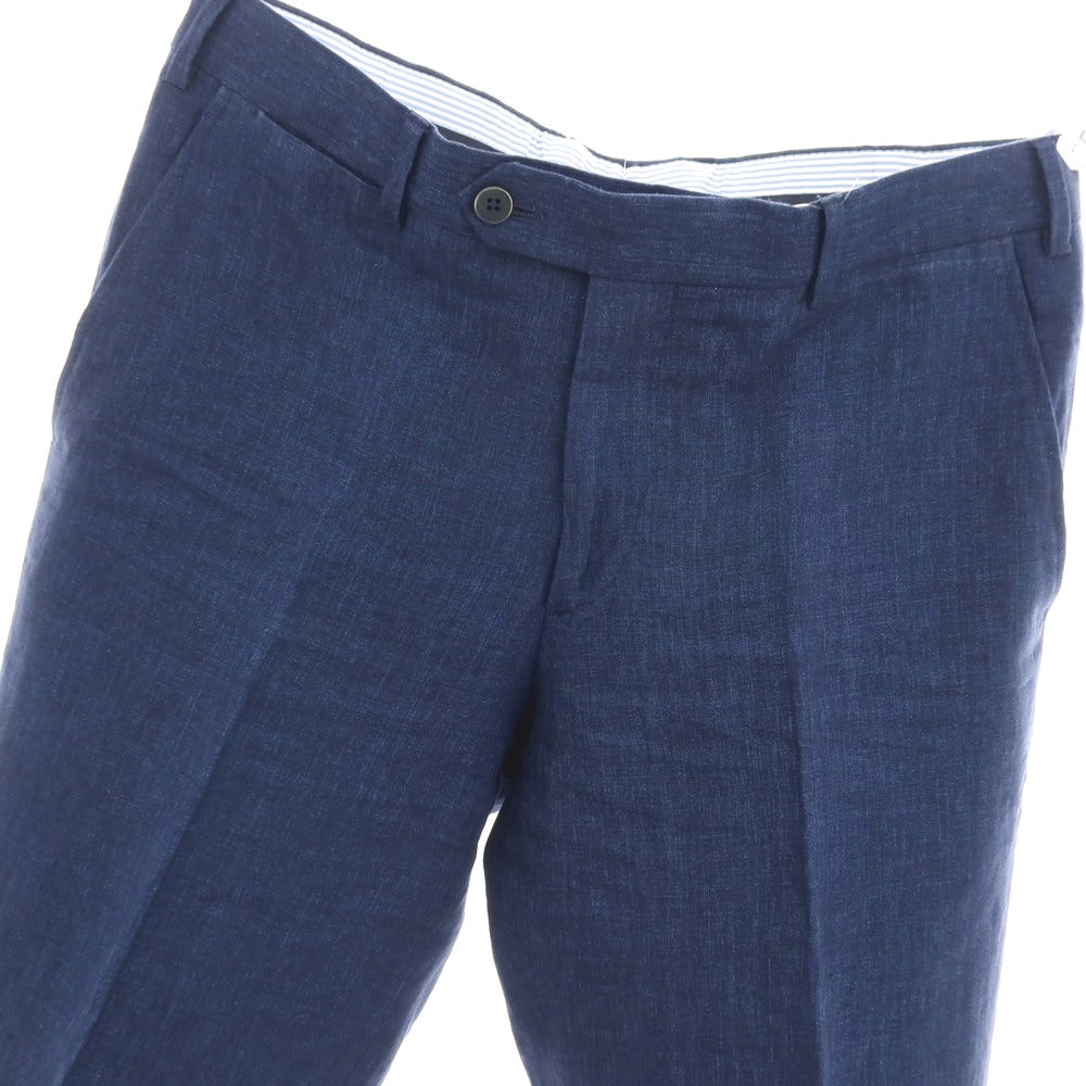 【中古】ファッソナブル Faconnable リネン カジュアルスラックスパンツ ネイビー【サイズ46】【 状態ランクB 】【 メンズ 】