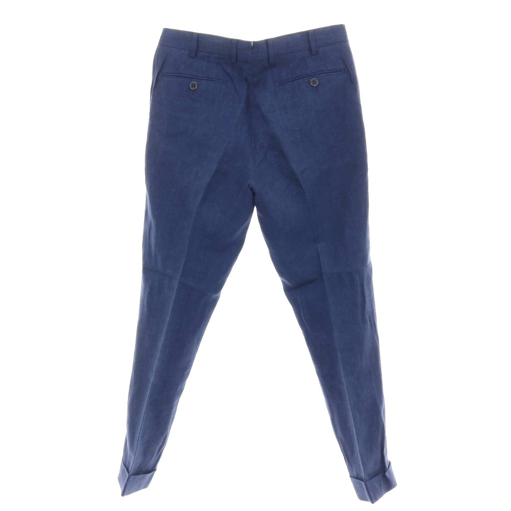 【中古】ファッソナブル Faconnable リネン カジュアルスラックスパンツ ネイビー【サイズ46】【 状態ランクB 】【 メンズ 】