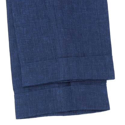 【中古】ファッソナブル Faconnable リネン カジュアルスラックスパンツ ネイビー【サイズ46】【 状態ランクB 】【 メンズ 】