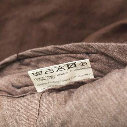 【中古】ジェルマーノ GERMANO リネン カジュアルスラックスパンツ ブラウン【サイズ48】【 状態ランクC 】【 メンズ 】