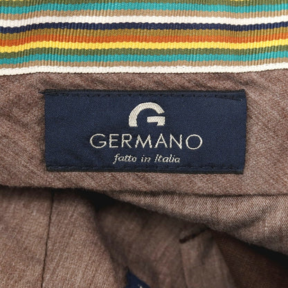 【中古】ジェルマーノ GERMANO リネン カジュアルスラックスパンツ ブラウン【サイズ48】【 状態ランクC 】【 メンズ 】