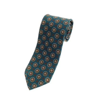 【中古】オルタナ Alterna シルク 小紋柄ネクタイ ブルーグリーンxブラウン【 状態ランクA 】【 メンズ 】