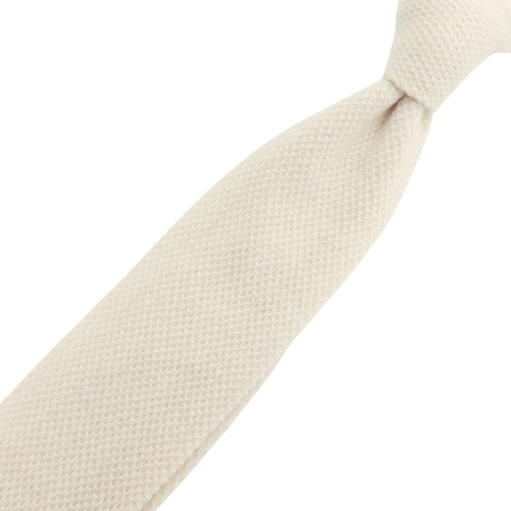 【中古】イレブンティ eleventy カシミヤ ニットタイ ベージュ【 状態ランクB 】【 メンズ 】