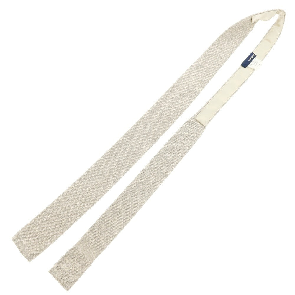 【中古】ラルディーニ LARDINI シルク ニットタイ ベージュ【 状態ランクA 】【 メンズ 】