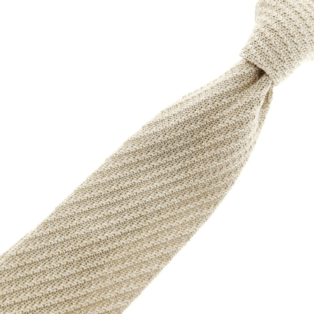 【中古】ラルディーニ LARDINI シルク ニットタイ ベージュ【 状態ランクA 】【 メンズ 】