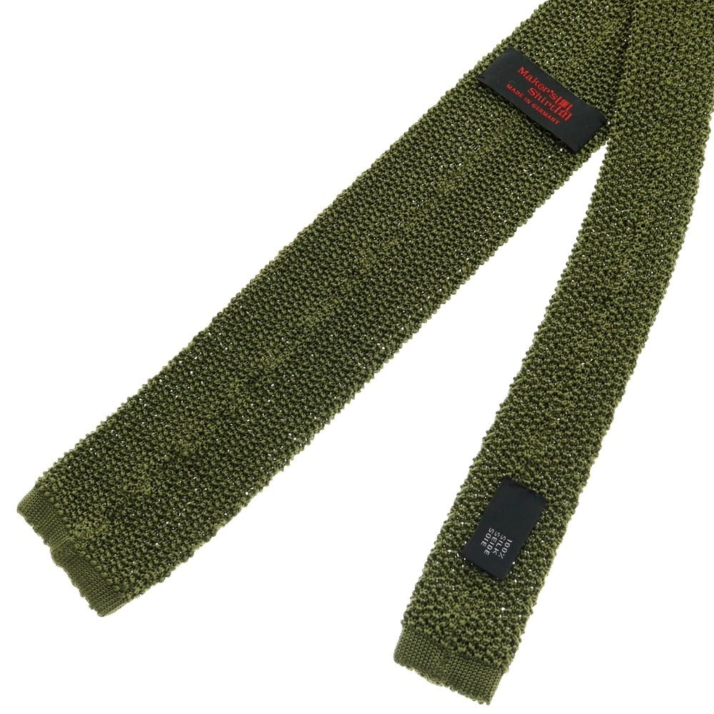 【中古】メイカーズシャツ カマクラ Makers Shirt 鎌倉 シルク ニットタイ オリーブ【 状態ランクB 】【 メンズ 】