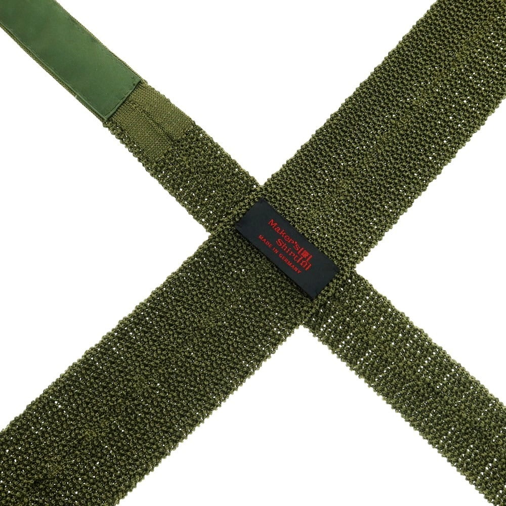 【中古】メイカーズシャツ カマクラ Makers Shirt 鎌倉 シルク ニットタイ オリーブ【 状態ランクB 】【 メンズ 】