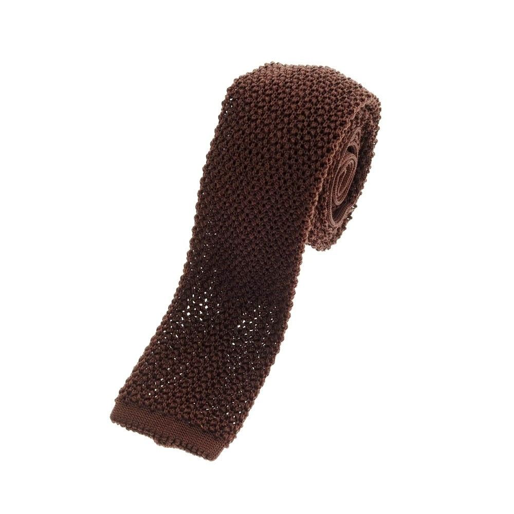 【中古】メイカーズシャツ カマクラ Makers Shirt 鎌倉 シルク ニットタイ ブラウン【 状態ランクB 】【 メンズ 】