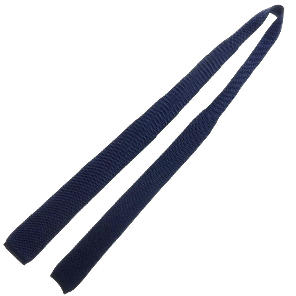 【中古】アクアスキュータム Aquascutum ウール ニットタイ ネイビー【 状態ランクB 】【 メンズ 】