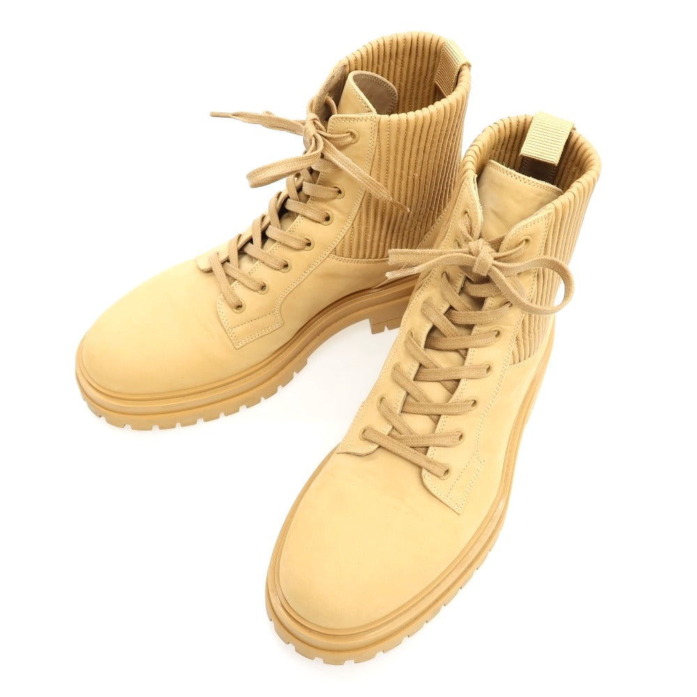 【中古】ジャンヴィト ロッシ Gianvito Rossi ヌバック レースアップブーツ ベージュ【サイズ40】【 状態ランクA 】【 メンズ 】