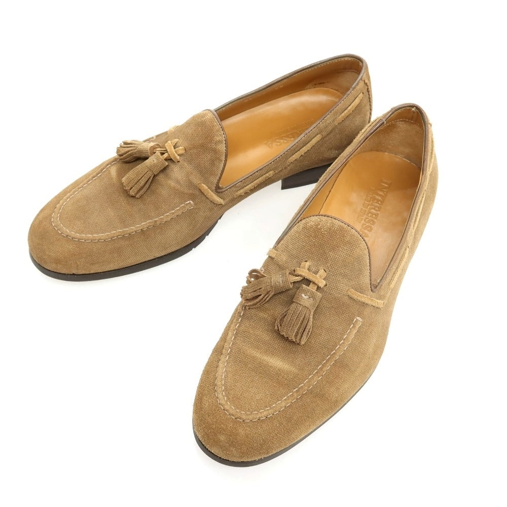 【中古】インテレッサ INTERESSA スエード タッセルローファー ブラウン【サイズ6 1/2】【 状態ランクB 】【 メンズ 】