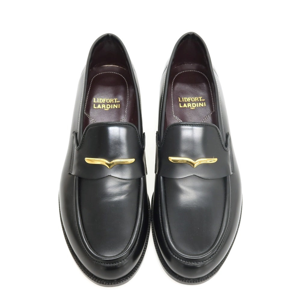 【中古】ラルディーニ LARDINI × LIDFORT ローファー ブラック【 サイズ6 】【 状態ランクB 】【 メンズ 】 [BPD]