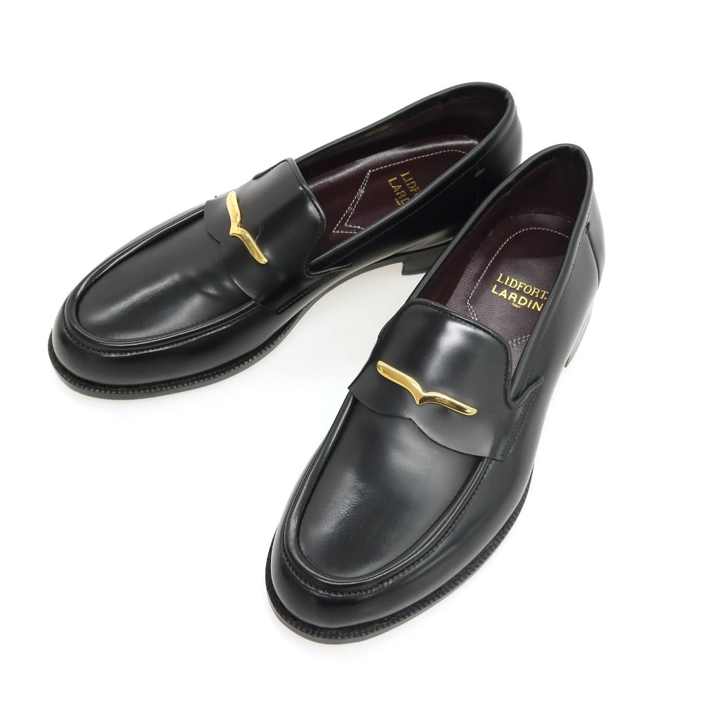 【中古】ラルディーニ LARDINI × LIDFORT ローファー ブラック【 サイズ6 】【 状態ランクB 】【 メンズ 】 [BPD]
