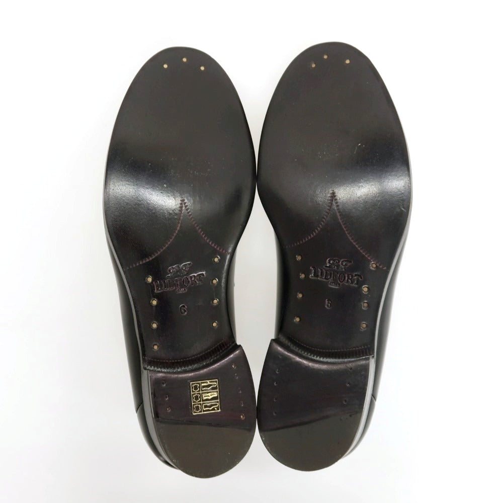 【中古】ラルディーニ LARDINI × LIDFORT ローファー ブラック【 サイズ6 】【 状態ランクB 】【 メンズ 】 [BPD]