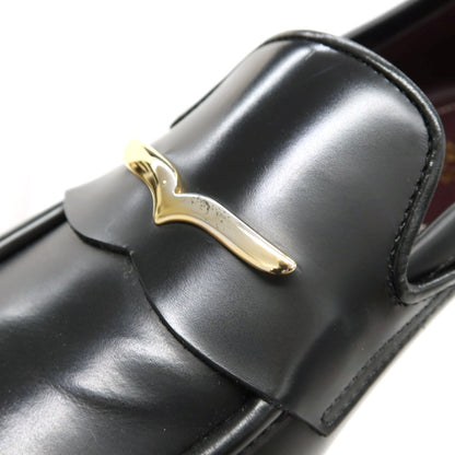 【中古】ラルディーニ LARDINI × LIDFORT ローファー ブラック【サイズ6】【 状態ランクB 】【 メンズ 】