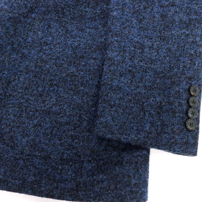 【中古】ランバンコレクション LANVIN COLLECTION ウールアルパカナイロン 2B カジュアルジャケット ライトネイビーxブラック【 50 】【 状態ランクB 】【 メンズ 】