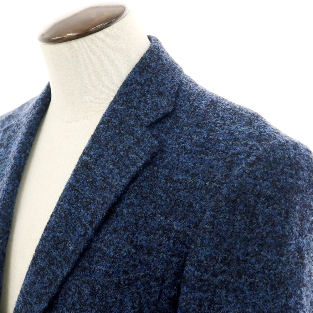 【中古】ランバンコレクション LANVIN COLLECTION ウールアルパカナイロン 2B カジュアルジャケット ライトネイビーxブラック【 50 】【 状態ランクB 】【 メンズ 】