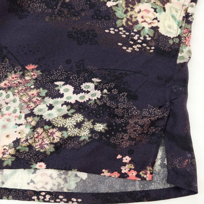 【中古】マークジェイコブス MARC JACOBS シルク 総柄 プリント パジャマシャツ カジュアルシャツ ネイビーxホワイト【サイズ48】【 状態ランクC 】【 メンズ 】