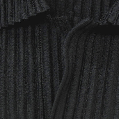 【中古】オム プリッセ イッセイミヤケ HOMME PLISSE ISSEY MIYAKE ポリエステル プリーツ スキッパー 半袖ポロシャツ ブラック【サイズ3】【 状態ランクB 】【 メンズ 】