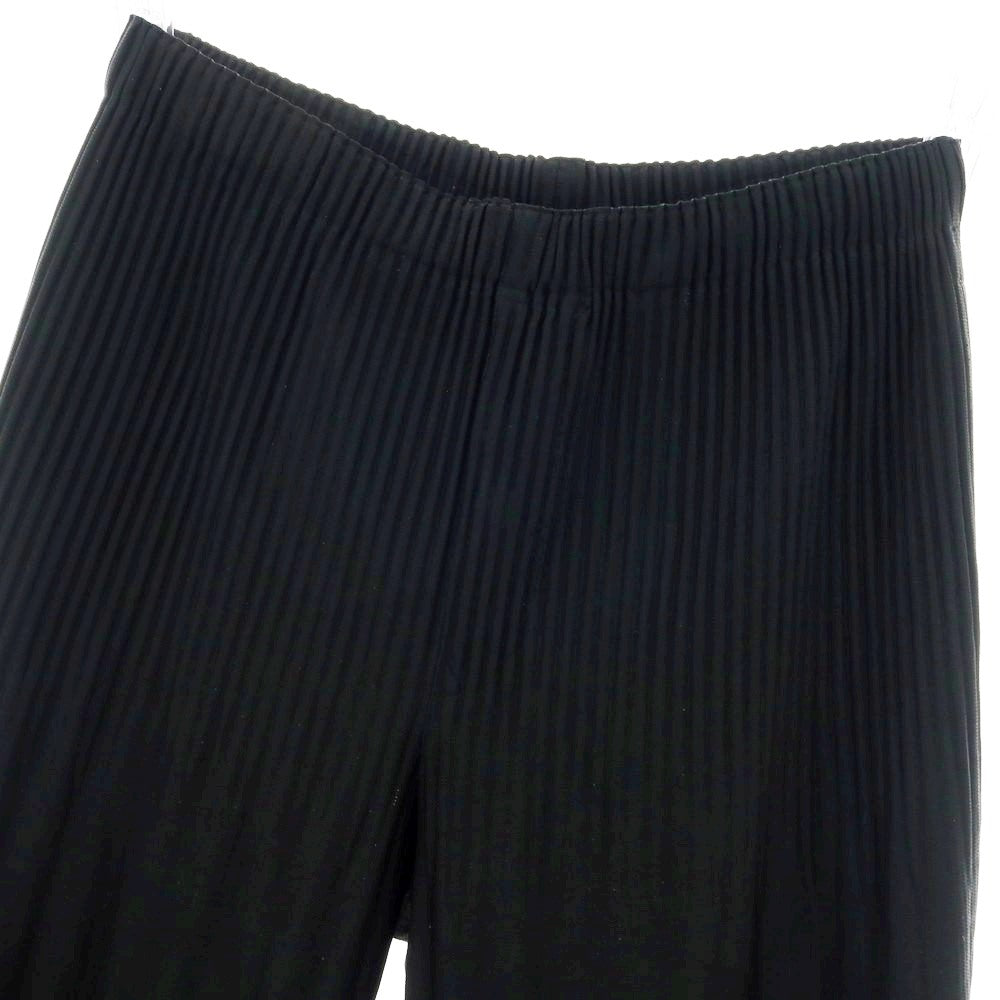 【中古】オム プリッセ イッセイミヤケ HOMME PLISSE ISSEY MIYAKE ポリエステル プリーツ イージーパンツ ブラック【 3 】【 状態ランクB 】【 メンズ 】