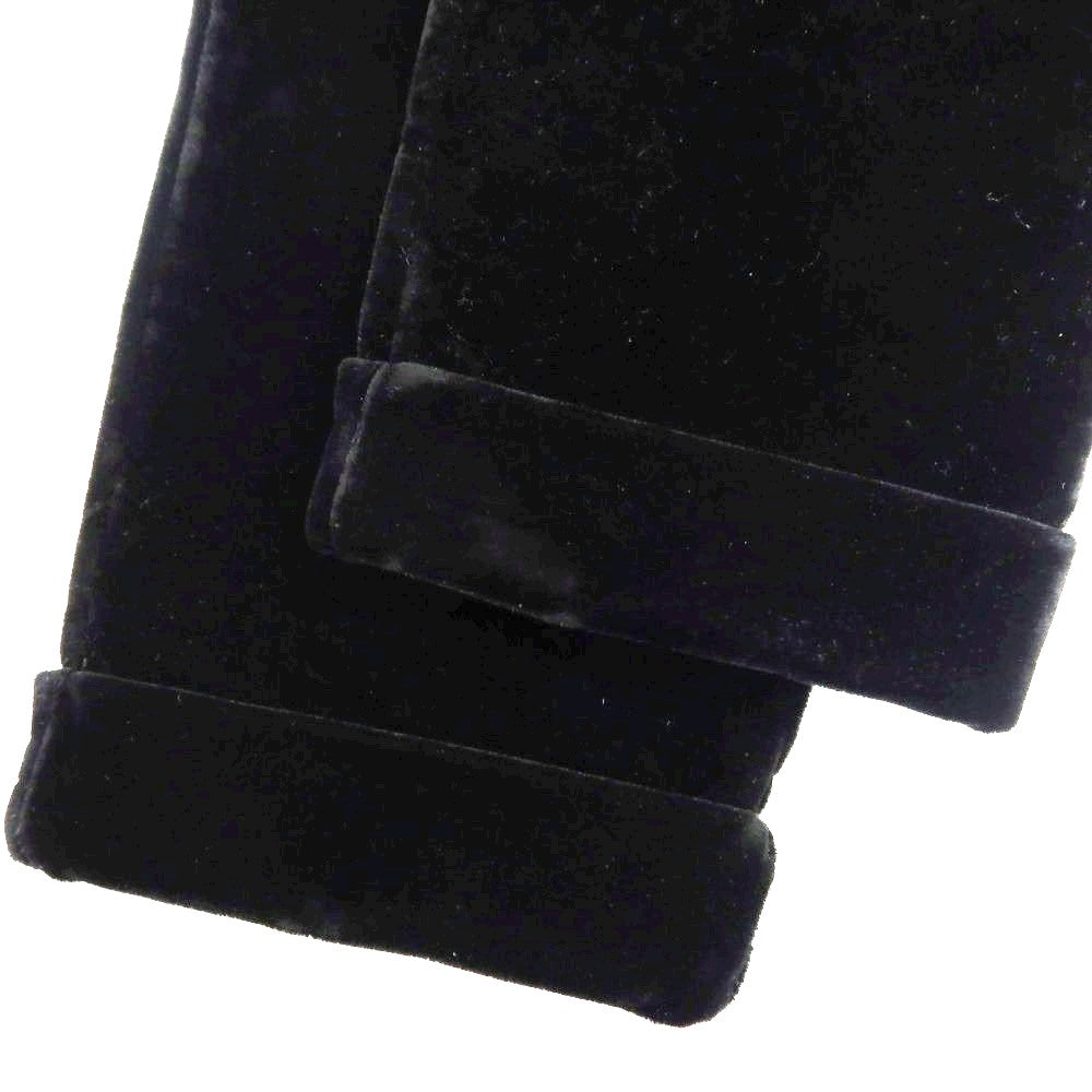 【中古】エンポリオ アルマーニ EMPORIO ARMANI コットンナイロン ベロア イージースラックスパンツ ブラック【 M 】【 状態ランクC 】【 メンズ 】