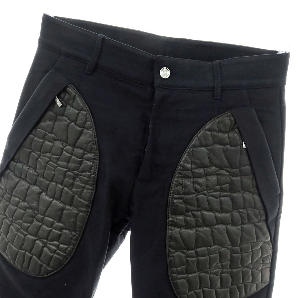 【中古】ロベルトカバリ Roberto Cavalli コットン カジュアルスラックスパンツ ブラック【 46 】【 状態ランクC 】【 メンズ 】