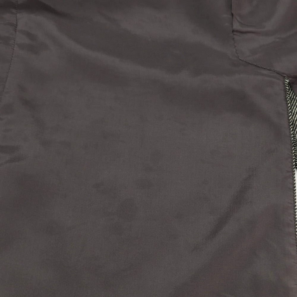 【中古】リングヂャケット RING JACKET ヘリンボーン織ウールカシミヤ チェスターフィールドコート ブラックxホワイト【サイズ48】【 状態ランクB 】【 メンズ 】[BPD]