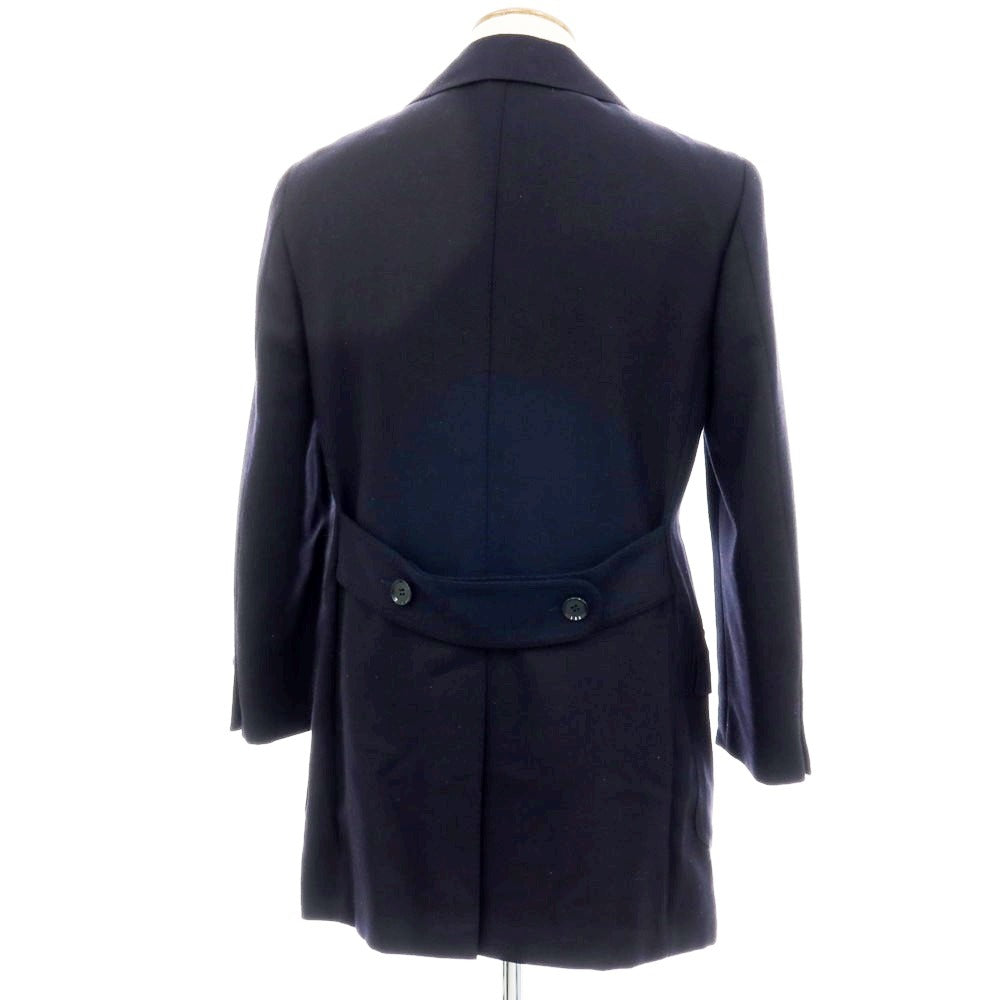 【中古】リングヂャケット RING JACKET ウールカシミヤ ダブル ダブルブレストコート ネイビーxブラック【 48 】【 状態ランクB 】【 メンズ 】