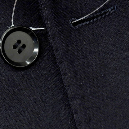 【中古】リングヂャケット RING JACKET ウールカシミヤ ダブル ダブルブレストコート ネイビーxブラック【 48 】【 状態ランクB 】【 メンズ 】