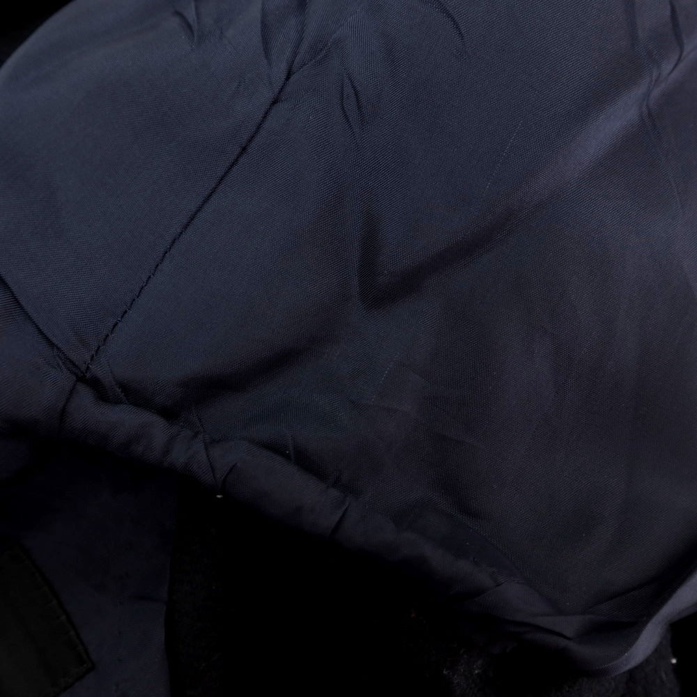 【中古】リングヂャケット RING JACKET ウールカシミヤ ダブル ダブルブレストコート ネイビーxブラック【 48 】【 状態ランクB 】【 メンズ 】