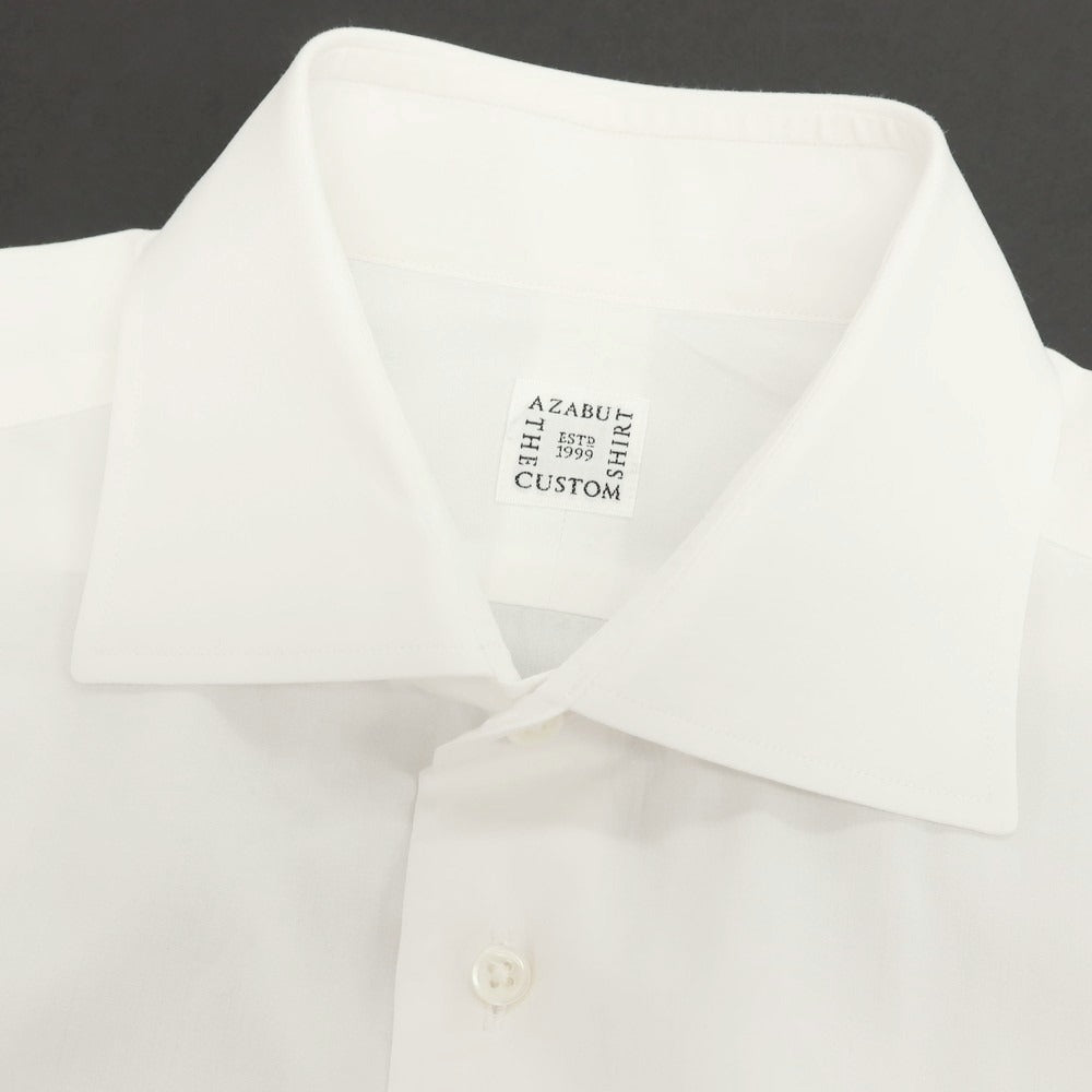 【中古】アザブテーラー azabu tailor コットン ドレスシャツ ホワイト【 40 】【 状態ランクB 】【 メンズ 】