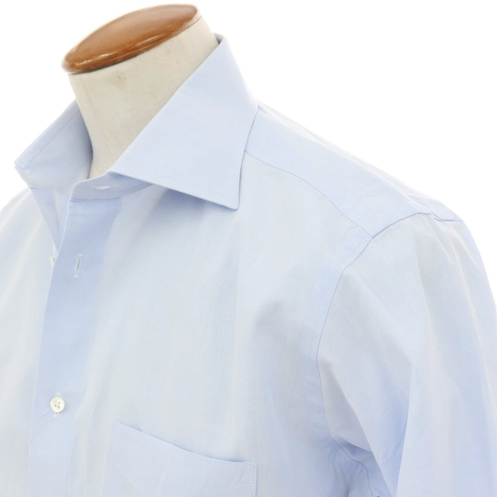 【中古】アザブテーラー azabu tailor コットン ドレスシャツ ライトブルー【 サイズ40 】【 状態ランクB 】【 メンズ 】 [APD]