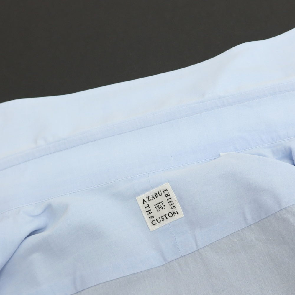 【中古】アザブテーラー azabu tailor コットン ドレスシャツ ライトブルー【 サイズ40 】【 状態ランクB 】【 メンズ 】 [APD]